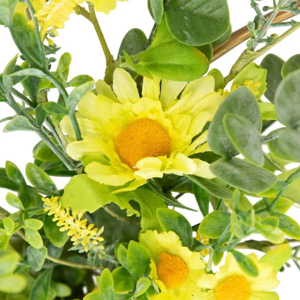 Northlight Seasonal Lemon & Daisy Springtime Half Wreath