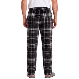 Mens Preswick & Moore® Plaid Silky Pajama Pants - Black/White