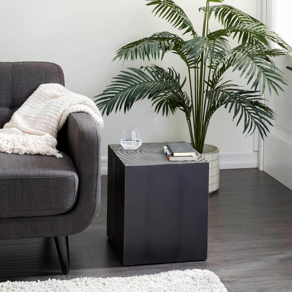 9th & Pike® Black Rustic Wood Accent Table