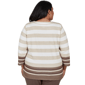 Plus Size Alfred Dunner Luxe Be A Lady 3/4 Sleeve Stripe Blouse - image 2