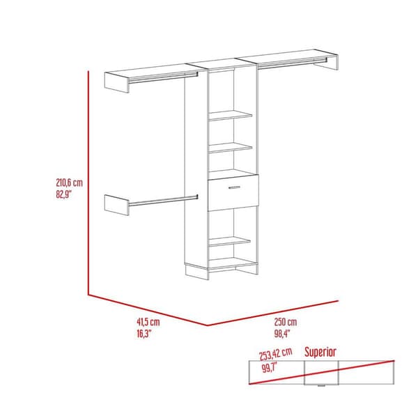 FM FURNITURE Cross Closet System