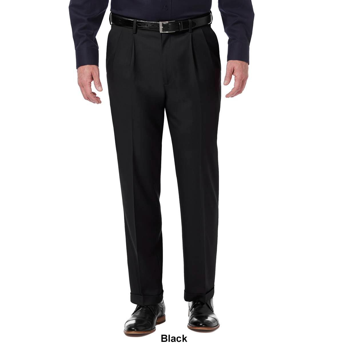 Mens Haggar® Premium Comfort Classic Fit Pleat Front Dress Pant