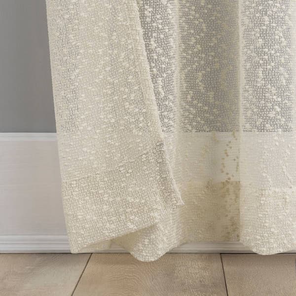 Tinsly Boucle Rod Pocket Curtain Panels