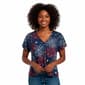 Womens Thomas & Olivia Dolman Sleeve Firework Stars V-Neck Tee - image 1