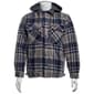 Mens Mountain Ridge Plaid Polar Fleece Jacket - Charcoal/Navy - image 1