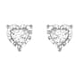 Nova Star™ White Gold Lab Grown Diamond Heart Stud Earrings - image 3