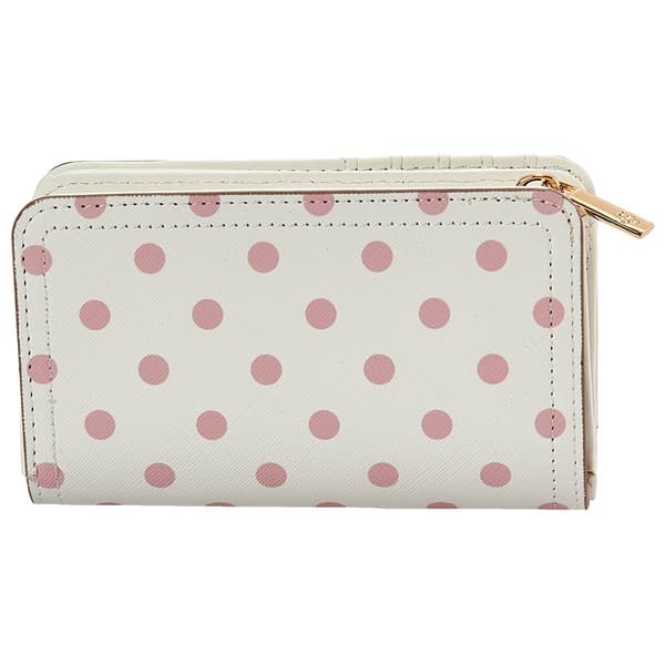 Womens Nanette Lepore Alina Polka Dot Zip Back Wallet