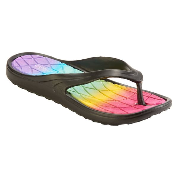 Womens Capelli New York Injected EVA Rainbow Flip Flops - image 