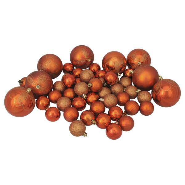Northlight Seasonal 125ct Burnt Orange Shatterproof Ornaments - image 
