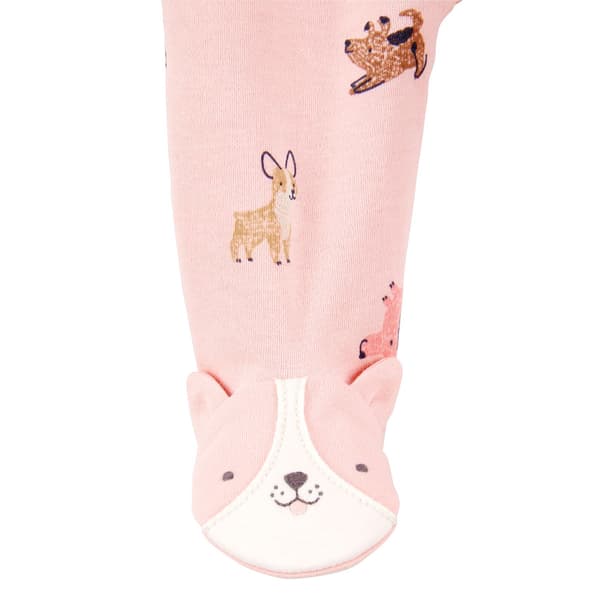Baby Girl &#40;NB-9M&#41; Carter&#8217;s&#174; Dog Foot Art iLock Sleep N Play