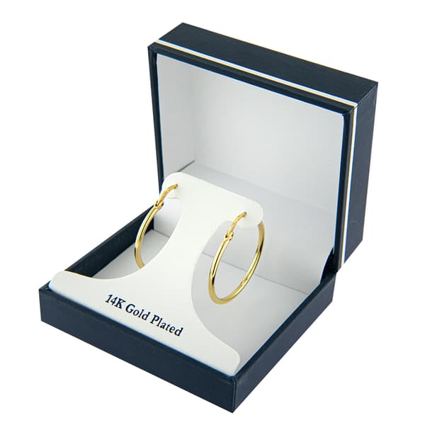 Gold Over Fine Silver Plated 30mm Hoop Earrings