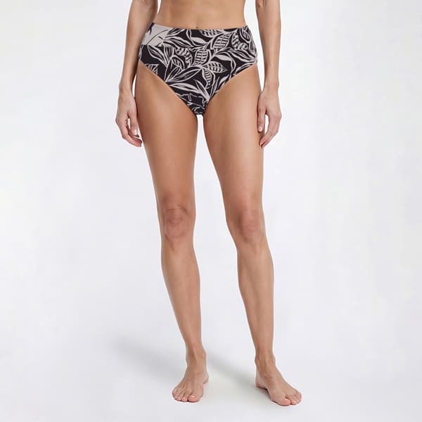 Womens Cupshe Leaf Wide Band High Waist Swim Bottoms - image 