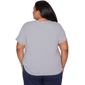 Plus Size Alfred Dunner Lady Liberty Embroidery Neck Blouse - image 1