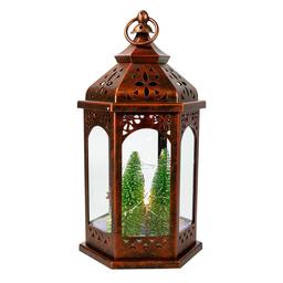 Kurt S. Adler 13in. Santa and Reindeers Lighted Lantern