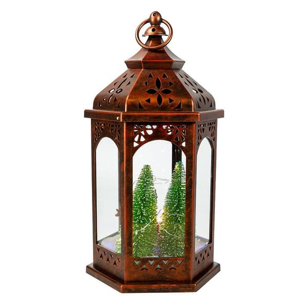 Kurt S. Adler 13in. Santa and Reindeers Lighted Lantern