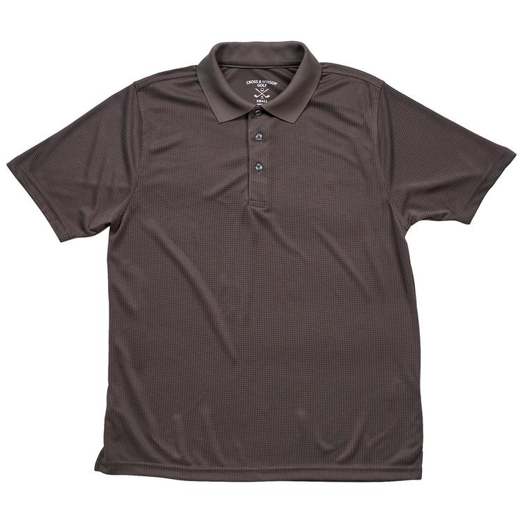 Mens Cross & Winsor® Golf Solid Grid Polo