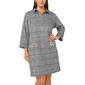 Plus Size MSK Long Sleeve Plaid Grommet Pocket Dress - image 1