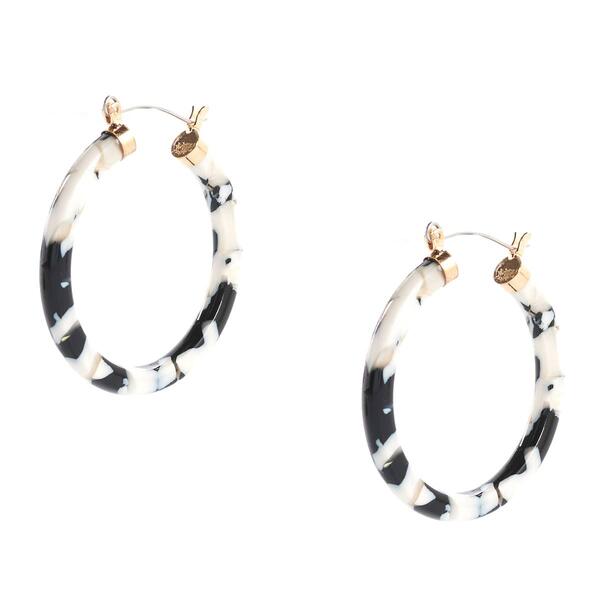 Ashley Cooper&#40;tm&#41; Marble Resin Hoop Earrings - image 