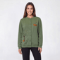 Womens Hasting & Smith Fall Tree with Pumpkins Fleece Cardigan - image 1