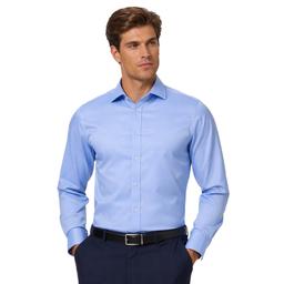 Mens Bill Blass Modern Fit Light Blue Stripe Dress Shirt