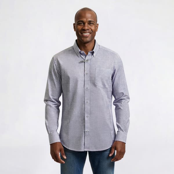 Mens Preswick & Moore(R) Regular Fit Stretch Dress Shirt - Purple - image 