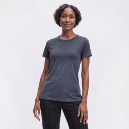 Womens Architect® Short Sleeve Ribbed Crew Neck Tee