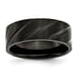 Mens Endless Affection&#40;tm&#41; 8mm Swirl Design Black IP Plated Band - image 1