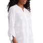Womens Jones New York 3/4 Tie Sleeve Button Front Floral Blouse - image 4