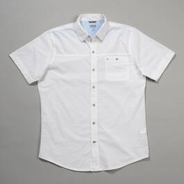 Mens IZOD&#40;R&#41; Chambray Short Sleeve Button Down Shirt