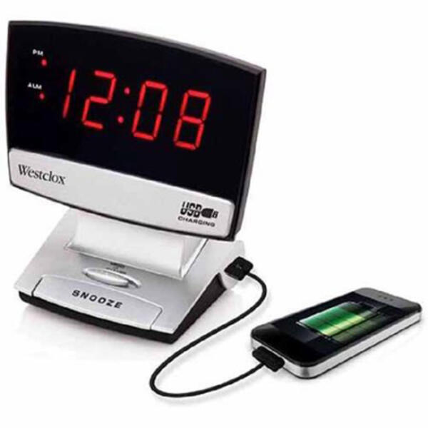 Westclox 0.9in. LED Alarm Clock with USB - image 