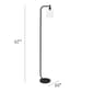 Simple Designs Modern Iron Lantern Floor Lamp w/Glass Shade - image 3
