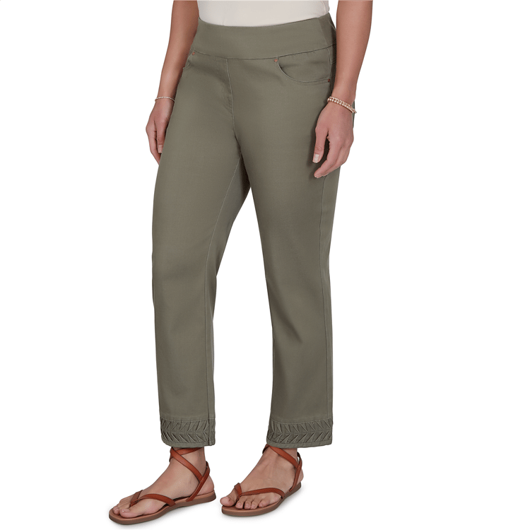 Petite Ruby Rd. Sedona Escape Pleated Hem Denim Ankle Pants