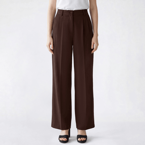 Juniors A. Byer Pleated Wide Leg Twill Trousers