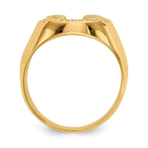 Mens Gentlemen’s Classics™ 14kt. Yellow Gold 1/5ctw. Diamond Ring