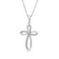 Nova Star&#40;R&#41; 1/10cttw. Lab Grown Diamond Ribbon Cross Pendant - image 1