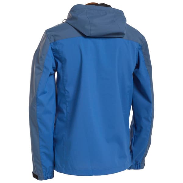 Mens Hawke & Co. Lightweight Color Block Rain Jacket - Dusty Blue