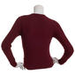 Juniors 7th & Hudson Long Sleeve Double Layer Deep V-Neck Tee - image 2