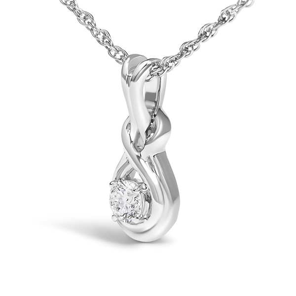 Haus of Brilliance Lab Grown Diamond Love Knot Pendant Necklace