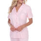 Womens White Mark Short Sleeve Pajama Set - image 5