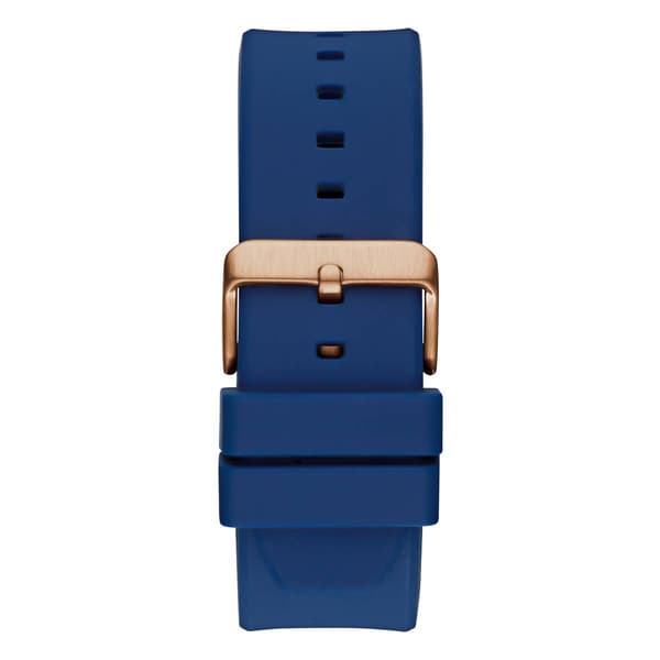 Mens Guess Watches® Blue Rose Gold Tone Watch - GW0803G2