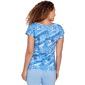 Womens Hearts of Palm Smooth Sailing Seashell Side Tie Blouse - image 2
