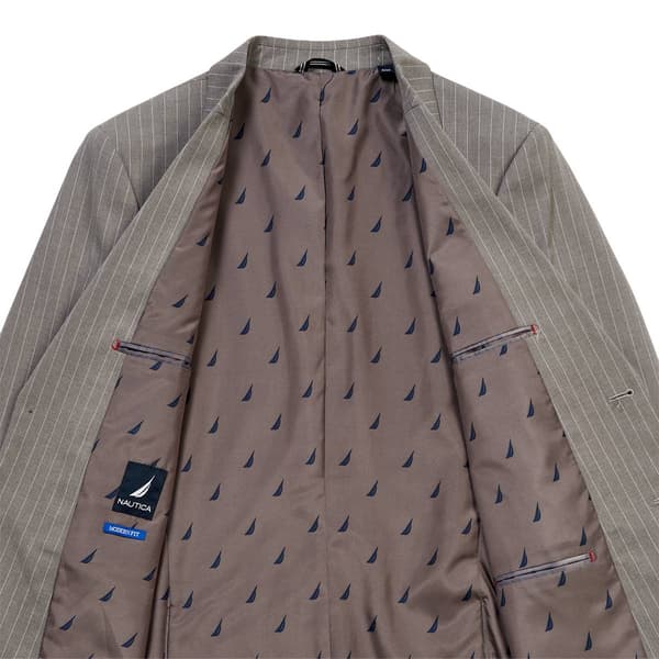 Mens Nautica Grey Stripe Jacket