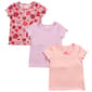 Girls (4-6x) Bkind 3pk Short Sleeve Heart & Floral Tees - image 2