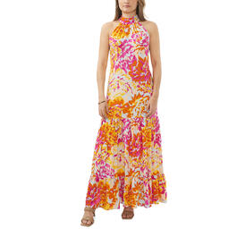 Womens MSK Sleeveless Print Challis Tier Maxi Dress