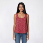 Juniors Wallflower Brynn Scoop Neck Swing Tank Top - True Red - image 1