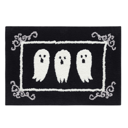 Hallmark Black/White Boozy Halloween Microfiber Bath Rug