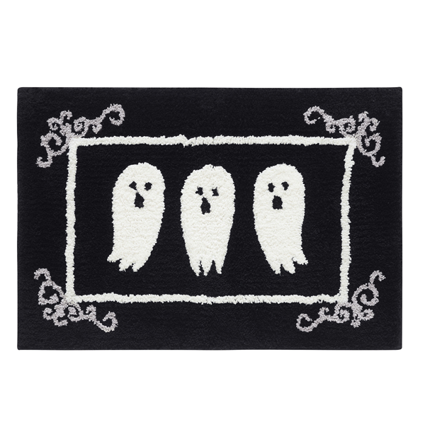 Hallmark™ Black/White Boozy Halloween Microfiber 20x30 Bath Rug - image 
