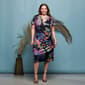 Plus Size 24/7 Comfort Apparel Black Paisley Faux Wrap Dress - image 5
