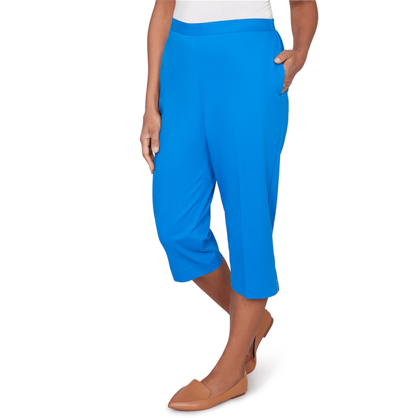 Womens Alfred Dunner Lady Liberty Heat Set Side Seam Pocket Capri