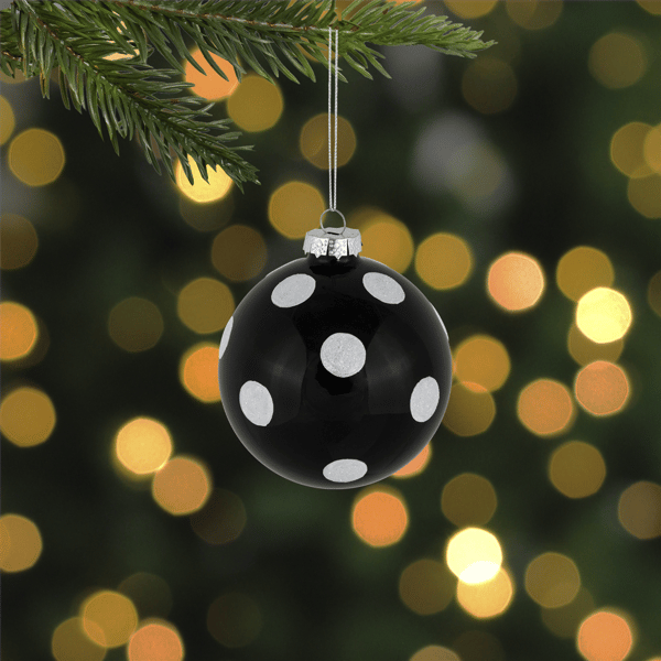Northlight 2pk. Polka Dot Christmas Glass Ball Ornaments